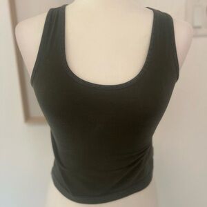 Women’s Casual Raceback Tank Top Size Small, Dark Green